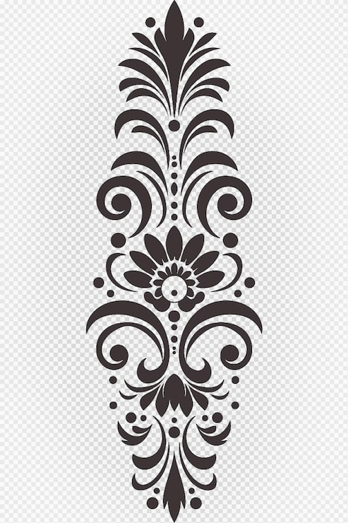 PSD diseño en blanco y negro sobre un fondo transparente