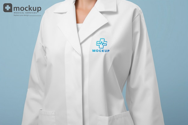 PSD diseño de modelo de uniforme médico