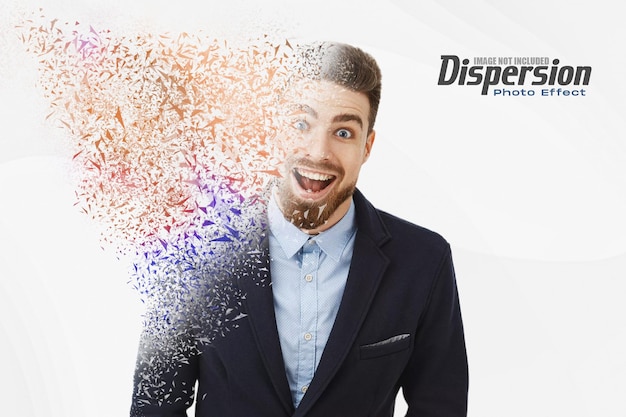 PSD dispersionsfotoeffektvorlage