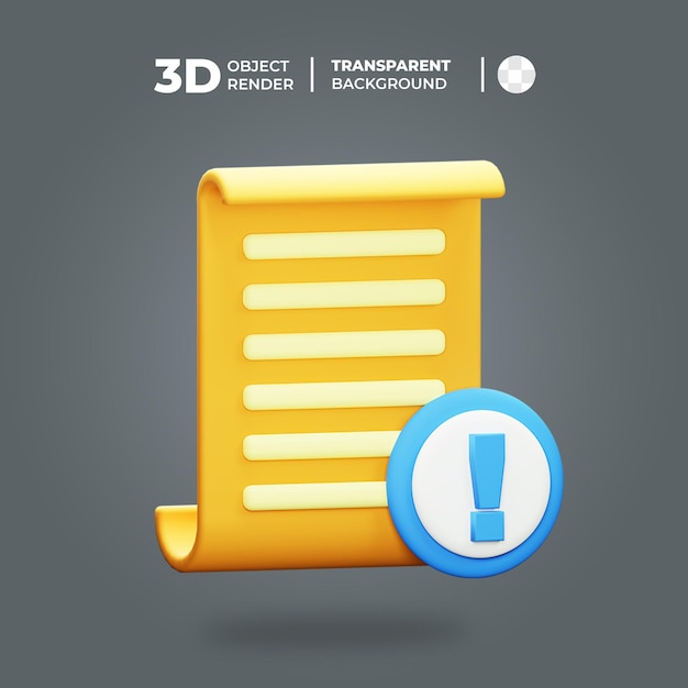 PSD documento de alerta 3d
