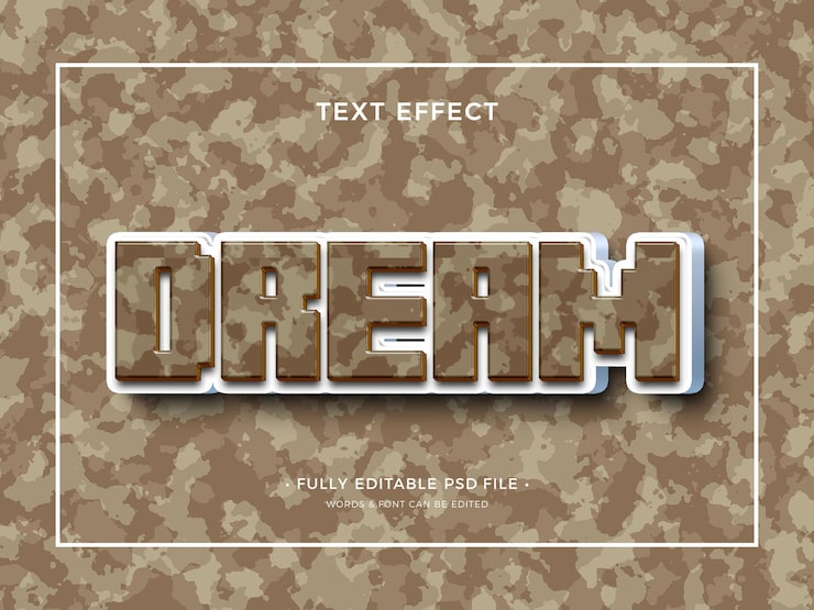 PSD dream-text-effekt
