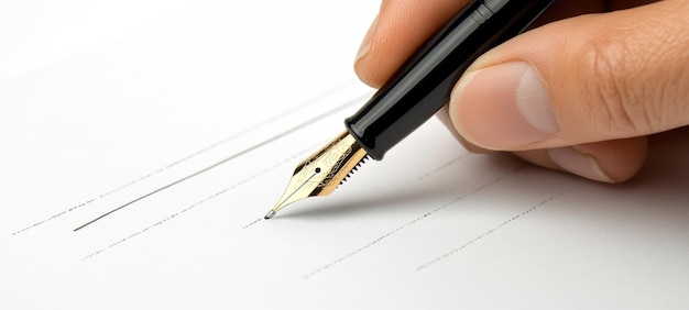 PSD une écriture élégante avec un stylo plume