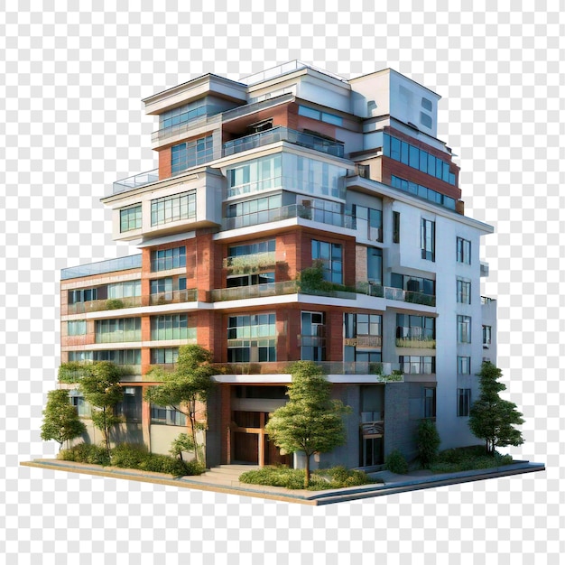 PSD un edificio con una imagen de un edificio en él