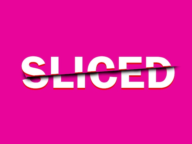 PSD efecto de corte de texto