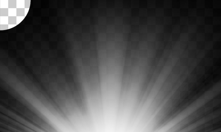 PSD efecto de luz con fondo transparente