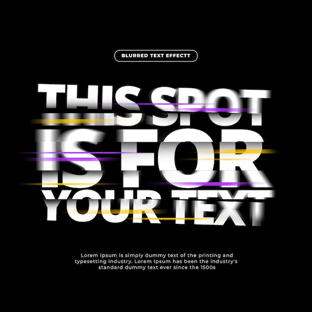 PSD efecto de texto borroso flash