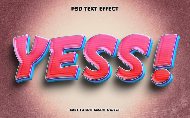 PSD efecto de texto editable en estilo cómic