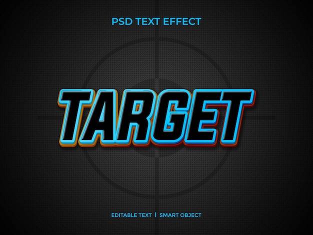 PSD efecto de texto objetivo