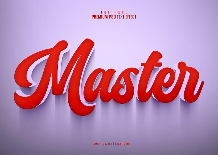PSD efecto de texto psd 3d premium editable maestro