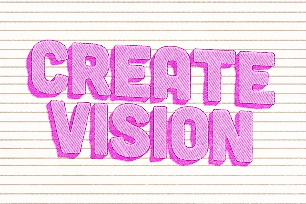 PSD efecto de texto visión