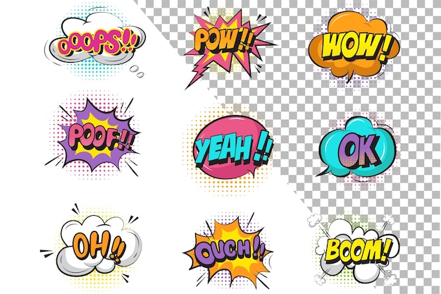 PSD efectos de sonido de cómics