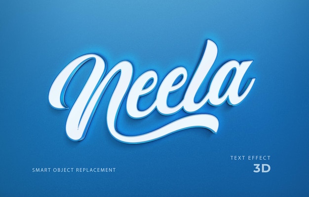 PSD efeito de texto neela 3d