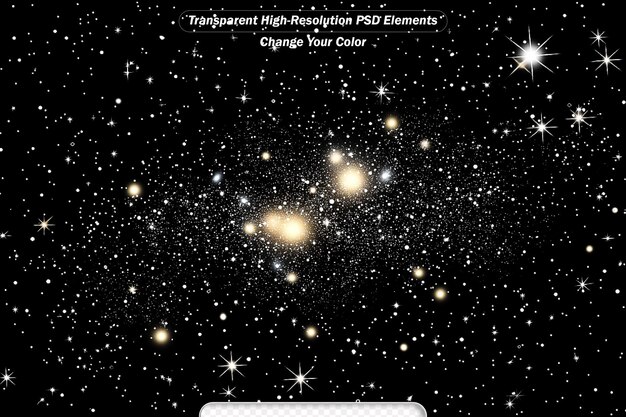 PSD efek bintang langit malam vektor