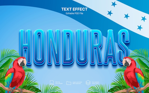 PSD efek teks honduras