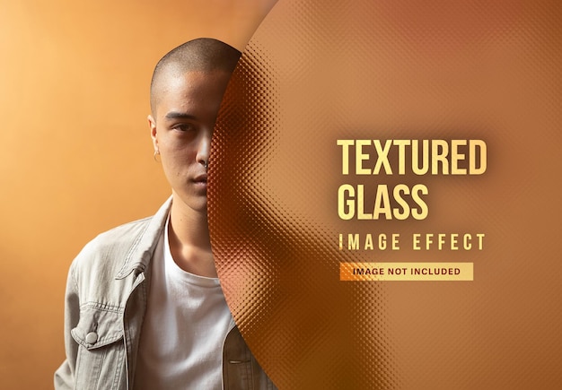 PSD effet d'image en verre texturé