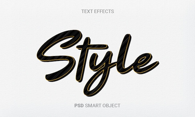 PSD effet de texte 3d modifiable avec objet dynamique