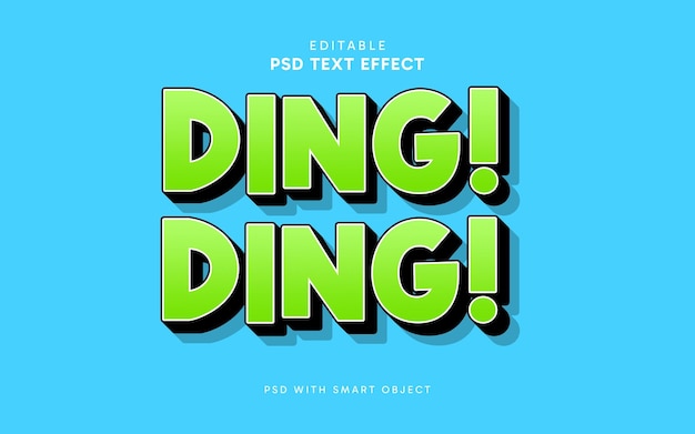 PSD effet de texte comique gradient modifiable
