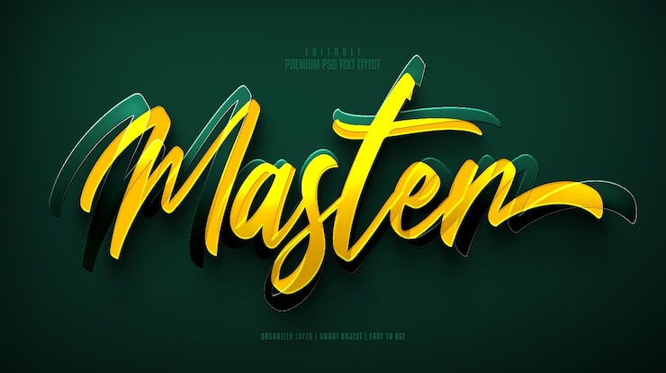 PSD effet de texte psd premium maîtres 3d modifiables