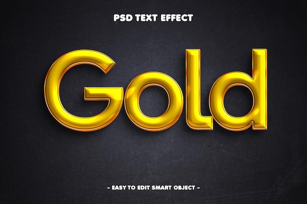 PSD effet de texte de style or élégant royal