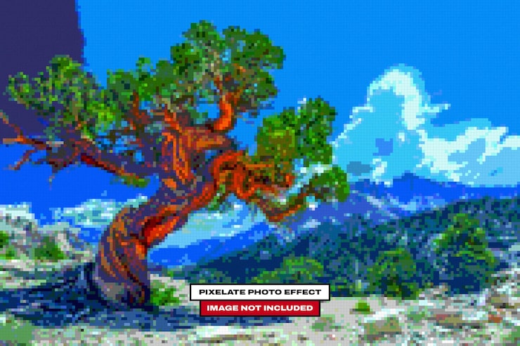 PSD effetto foto pixelato