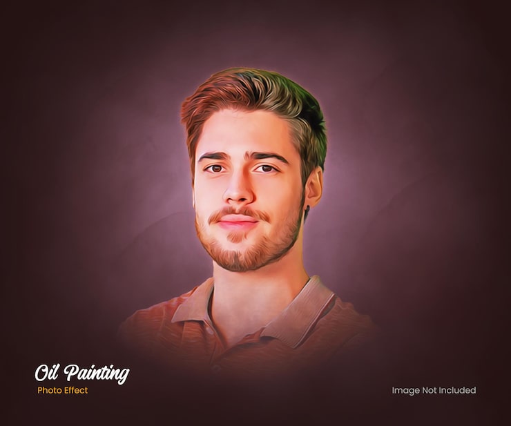 PSD effetto fotografico pittura a olio