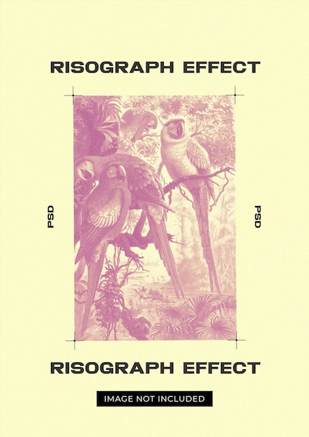 PSD effetto risograph per poster