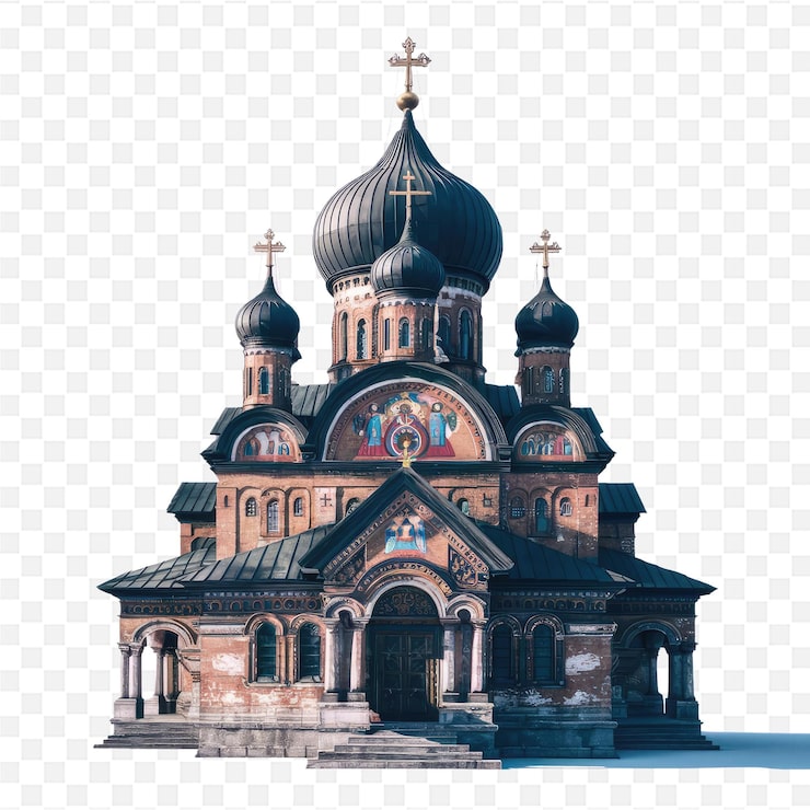 PSD une église avec une croix au sommet