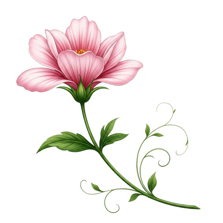 PSD eine zarte rosa blume