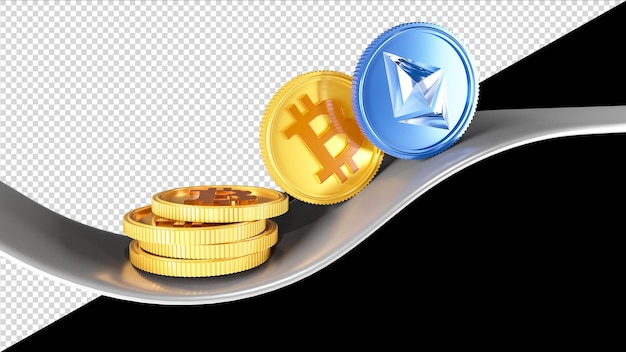 PSD elemen token mata uang kripto visual