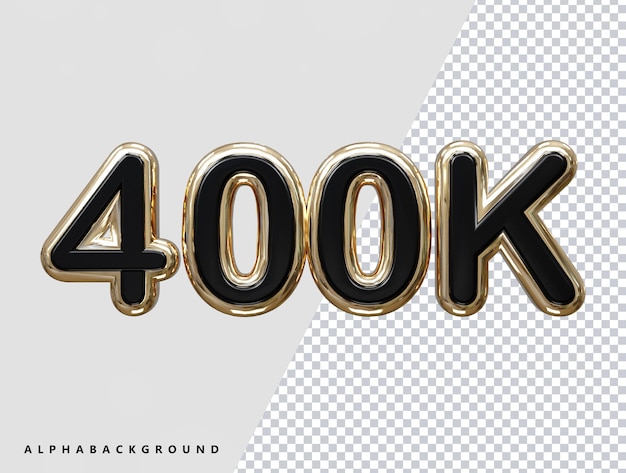 PSD élément d'illustration de rendu 3d d'effet de texte 400k