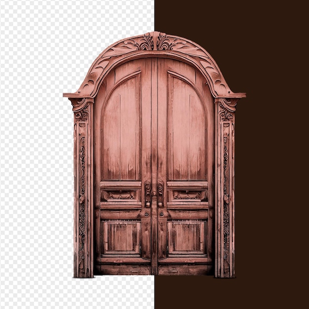 PSD elemento de porta de madeira 01