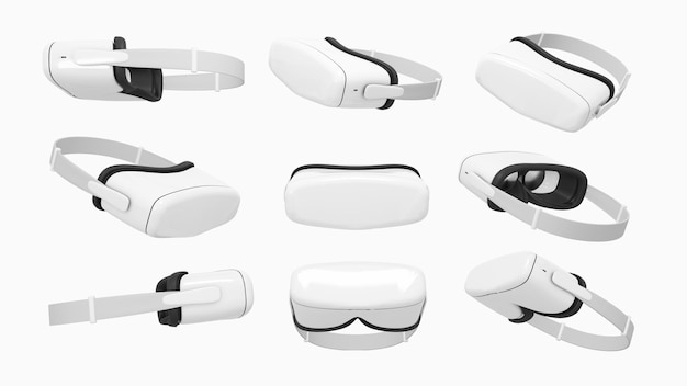 PSD éléments 3d du casque vr
