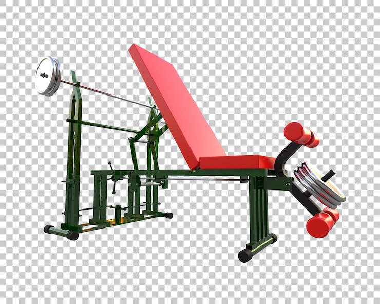 PSD equipo de gimnasio aislado en el fondo ilustración de renderización 3d