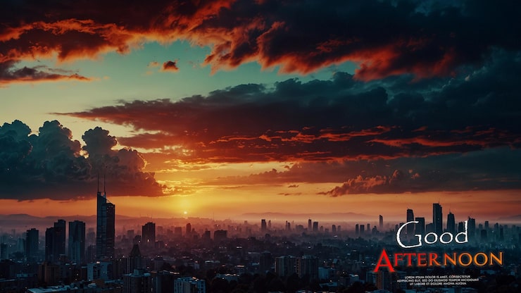 PSD una escena de la ciudad con un horizonte de la ciudad