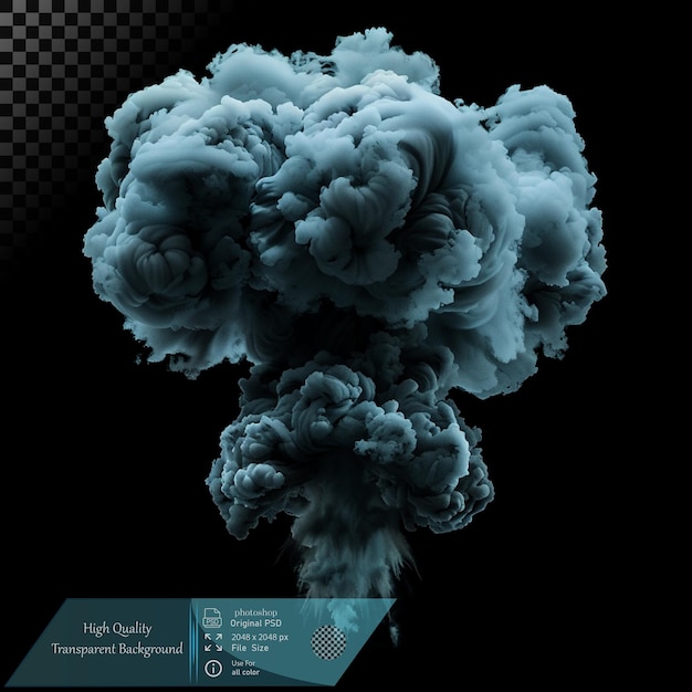 PSD explosión de humo azul oscuro