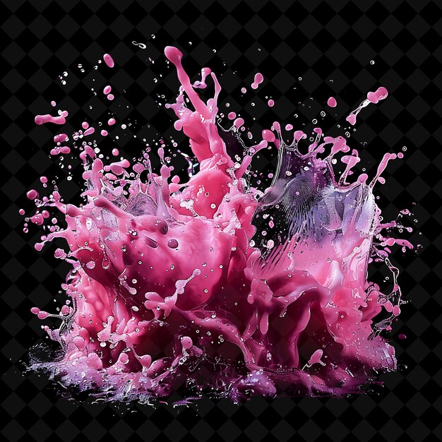 PSD explosion de jus de pastèque avec un effet créatif de néon rose juteux