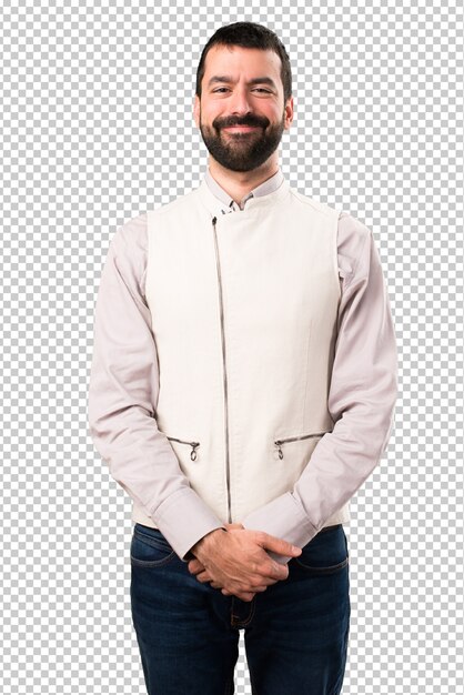 PSD feliz, bonito, colete