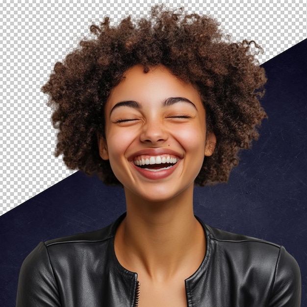 PSD une femme joyeuse qui rit