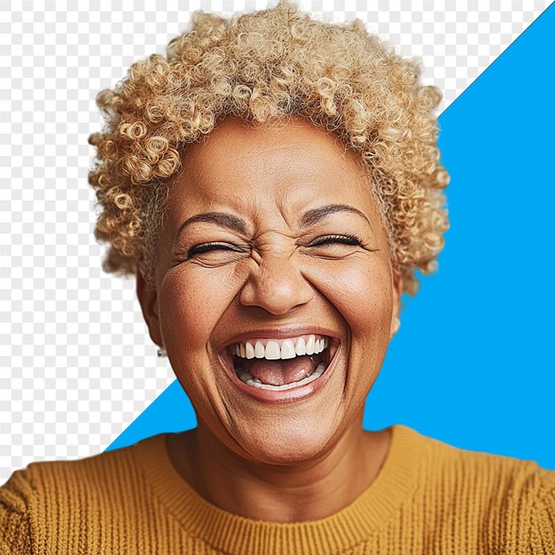 PSD une femme joyeuse qui rit