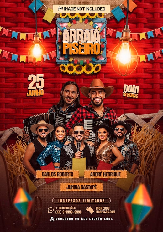 PSD festa de são joão brasil evento flyer feed