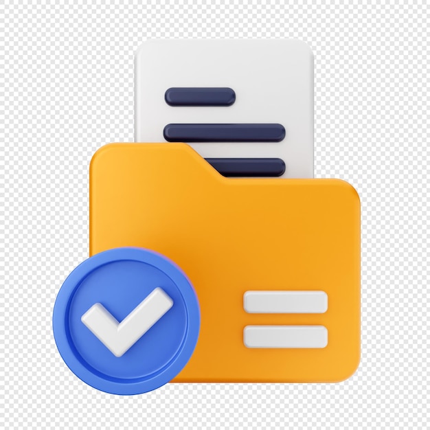PSD fichier de document de dossier 3d