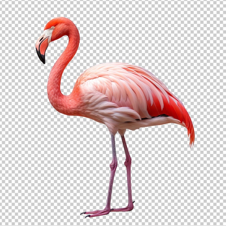 PSD flamingo isolado em fundo transparente