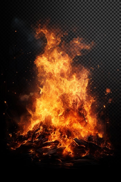 PSD des flammes réalistes brûlent des jets de flammes
