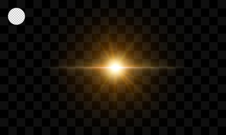 PSD flare de luz luz brilhante explode raio de efeito de luz sol brilhante flash lente especial flare