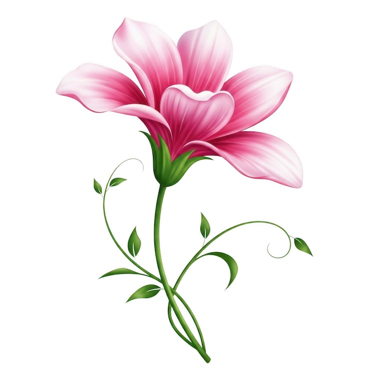 PSD fleur de lys rose