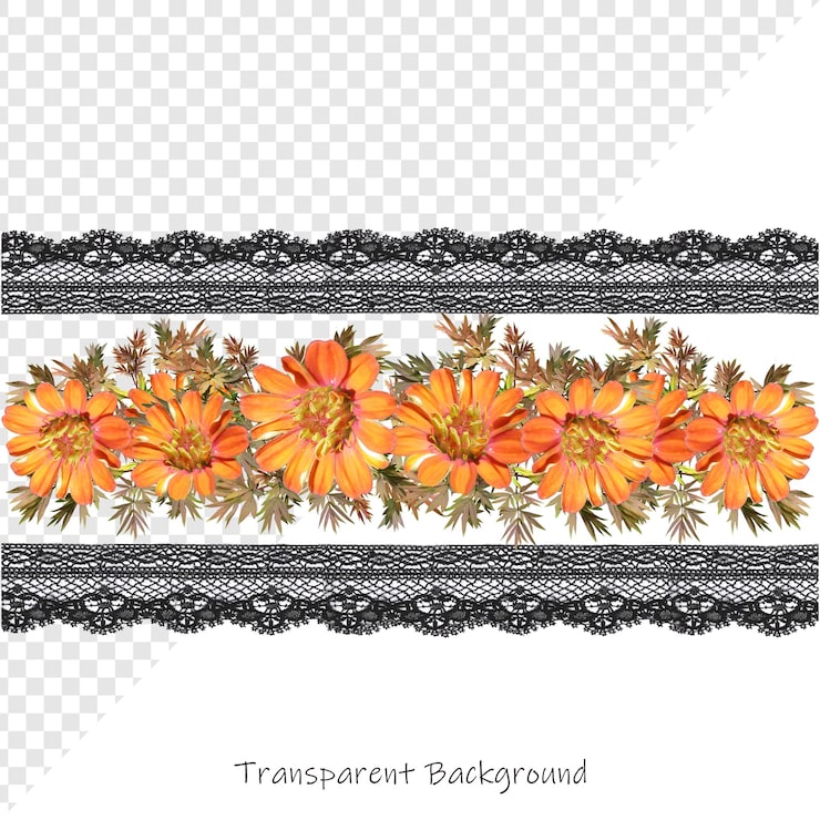 PSD flor con fondo transparente