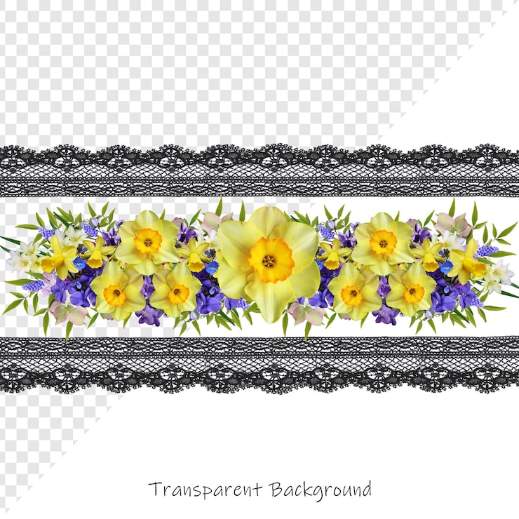 PSD flor con fondo transparente