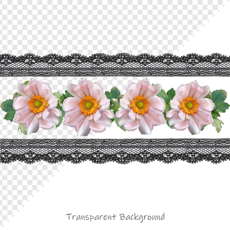 PSD flor con fondo transparente