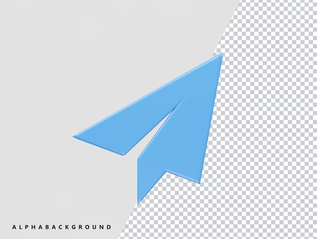 PSD flugzeugsymbol rendern 3d-darstellung
