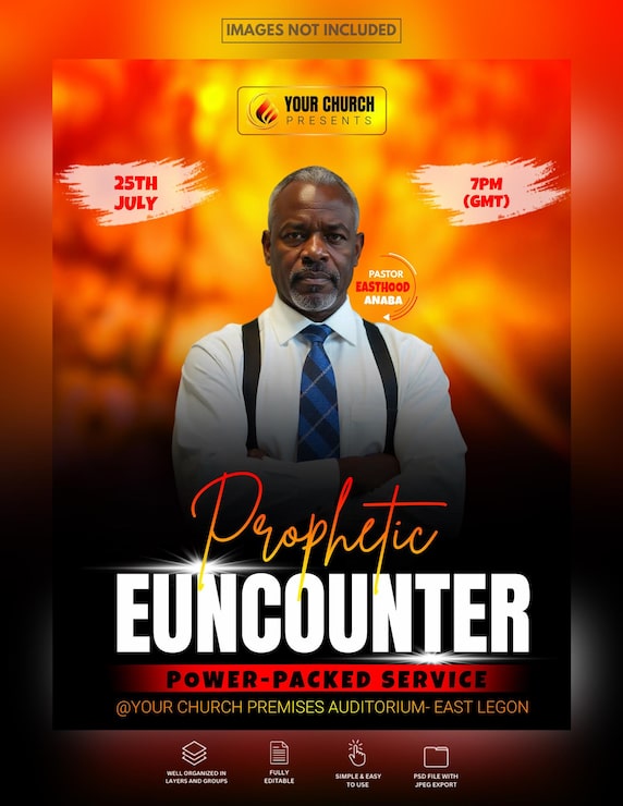 PSD flyer de l'église